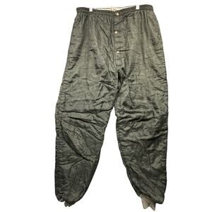 Vintage 50s 60s Air Force Military Liner Quilted Pants Mens Large Button Green
